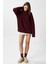 Kadın Stella Yumuşak Oversize Bordo Triko Kazak 7