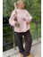 Kadın Stella Yumuşak Oversize Pembe Triko Kazak 1