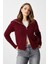 Kadın Woody Bordo Çift Taraf Fermuarlı Polo Triko Hırka 5