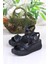 05-7008 Soft Rahat Toka Detaylı Dolgu Taban Çapraz Bant Kadın Sandalet 5