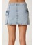 Cepli Mini Denim Etek LRC0005 Açık Mavi 5