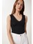 Dantel Detaylı Örme Bodysuit LZV0016 Siyah 1