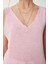 V Yaka Yazlık Triko Bluz LKİ0035 Pembe 4