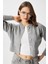 Kadın Tilia Crop Gri Örgü Hırka 1