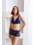 Lacivert Bralette Sütyen Boxert Takım 3