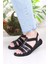 35941 Mavişim Rahat Esnek Lastik Bağlamalı Kadın Sandalet 2