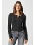 Kadın Verna Viscose Fermuarlı Saran Antrasit Triko Hırka 2