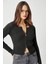 Kadın Verna Viscose Fermuarlı Saran Antrasit Triko Hırka 6