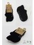 2'li Sneakers Kaymaz Basic Penye Çorap BS20103 Siyah Ekru 5