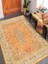 Vitage Turuncu Göbekli Eskitme Model Dokuma Taban Kilim 1