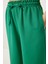 Geniş Paça Keten Pantolon LDP0071 Yeşil 4