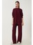 Şık Triko Kazak Pantolon Takım LMU0001 Bordo 1