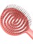 Pembe Pro Üç Boyutlu Oval Saç Fırçası + Pembe Silikon Duş Masaj Tarağı 2