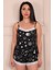Kadın Motif Desenli Ip Askılı Şortlu Pegasus Pijama Takımı 1