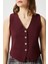 Kadın Milena Astarlı Bordo Yelek 3