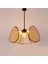Mylamp Bulut Doğal Hazeran 55 x 35 cm 4+1 Yaprak Avize 3