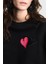% 100 Pamuk Comfort Fit Minimal Desenli Sweat Bayan Sweat EW002122 AF12538 UC001 5