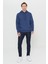 Erkek Lacivert Standart Fit Normal Kesim Içi Polarlı 3 Iplik Kapüşonlu Pamuklu Sweatshirt 3