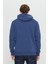 Erkek Lacivert Standart Fit Normal Kesim Içi Polarlı 3 Iplik Kapüşonlu Pamuklu Sweatshirt 6