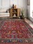 Vitage Etnik Desen Eskitme Model Dokuma Taban Kilim 2