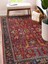 Vitage Etnik Desen Eskitme Model Dokuma Taban Kilim 3