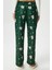 Kadın Teddi Ultra Yumuşak Cepli Yeşil Ayıcık Desen Yılbaşı Pijama Altı 4