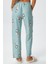 Kadın Teddi Ultra Yumuşak Cepli Mint Penguen Desen Yılbaşı Pijama Altı 6