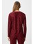 Kadın Ely Premium Bisiklet Yaka Bordo Kalp Süet Doku Yılbaşı Pijama Takımı 5
