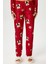 Kadın Ely Premium Bisiklet Yaka Kırmızı Ayıcık Süet Doku Yılbaşı Pijama Takımı 5