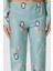 Kadın Nora Premium Mint Penguen Süet Doku Düğmeli Yılbaşı Pijama Takımı 6