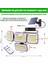 Güneş Enerjili 333 Ledli 4 Oynar Başlıklı Kumandalı Su Geçirmez Sensörlü Lamba 8