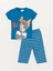 Lcw Baby Petrol Bisiklet Yaka Kısa Kollu Tom ve Jerry Baskılı Erkek Bebek Pijama Takımı 1