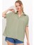 Çağla Oversize Polo Yaka Örme Bluz 0486 2