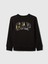 Erkek Çocuk Siyah Gap Logo Grafikli Fleece Sweatshirt 1