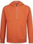 Turuncu Regular Fit Fermuarlı Kapüşonlu Sweatshirt 1