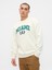 Erkek Beyaz Gap Logo Grafikli Relaxed Fleece Sweatshirt 1