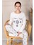 Etnik Desenli Uzun Kol Pijama Takımı 1
