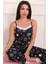 Kadın Motif Desenli Ip Askılı Altı Uzun Pegasus Pijama Takımı 2