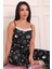 Kadın Motif Desenli Ip Askılı Altı Uzun Pegasus Pijama Takımı 4