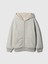 Erkek Çocuk Gri Vintagesoft Sherpa Fermuarlı Sweatshirt 2