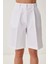 Cepli Bermuda Dokuma Şort LFK0015 Beyaz 4