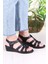35859 Mavişim Rahat Esnek Çırt Bağlamalı Dolgu Topuklu Kadın Sandalet 3