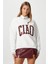 Kadın Ciao Nakışlı Içi Polarlı Leopar Ekru Oversize Seeatshirt 6