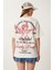 Baskılı Pamuklu Örme T-Shirt LUB0134 Krem 5