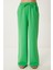 Geniş Paça Keten Pantolon LDP0071 Açık Yeşil 3