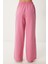 Geniş Paça Keten Pantolon LDP0071 Pembe 4