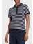 Pamuklu Regular Fit Düğmeli Polo Yaka Çizgili Kısa Kollu Kazak Bayan Kazak WW0WW41474 0bb 1
