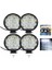 4 Adet Off Road 14 LED 42 Watt Yuvarlak Traktör Tır Kamyon Tekne Sis Farı Projektör Çalışma Lambası 1