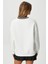 Kadın Nakışlı Los Angeles Içi Polarlı Ekru Oversize Sweatshirt 7