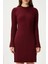 Kadın Laila Bordo Örgü Elbise 2